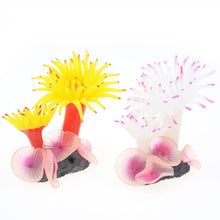 Load image into Gallery viewer, Fish Tank Aquarium Simulation Landscaping Seabed Mollusk Coral Simulation Sea Tree Silicone Ornaments, Yellow, White