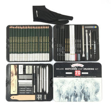 Load image into Gallery viewer, KALOUR 70 in 1  Sketch Pencil Iron Box Set Sketch Tool Set Fine Art Painting Pencil, 70 in 1 Sketch Pencil
