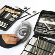 Load image into Gallery viewer, KALOUR 70 in 1  Sketch Pencil Iron Box Set Sketch Tool Set Fine Art Painting Pencil, 70 in 1 Sketch Pencil