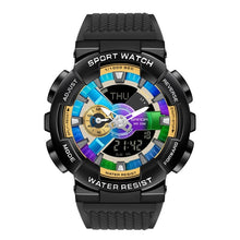 Load image into Gallery viewer, SANDA 9004 Men Symphony Dual Display Synchronous Outdoor Luminous Electronic Multifunction Watch