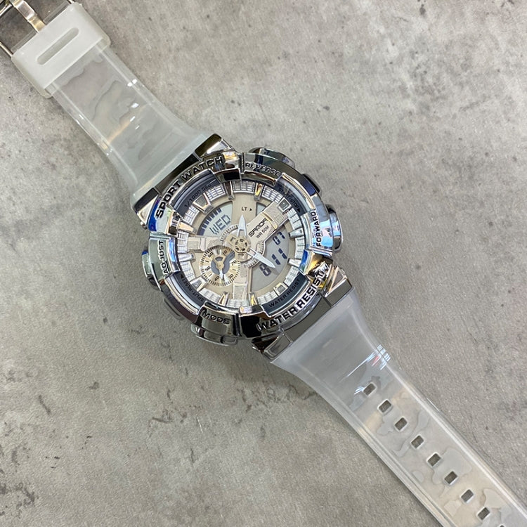 SANDA 9004 Men Symphony Dual Display Synchronous Outdoor Luminous Electronic Multifunction Watch