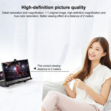 Load image into Gallery viewer, 16 inch Mobile Phone Screen Magnifier With Pull-Out 3D Eye Protection High-Definition Magnifying Glass Holder, Black, White