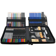 Load image into Gallery viewer, KALOLR YW-PC083  83 in 1 Portable Sketch Tool Water-Soluble Color Lead Metal Color Lead Combination Sketch Drawing Set, YW-PC083
