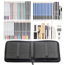 Load image into Gallery viewer, KALOLR YW-PC083  83 in 1 Portable Sketch Tool Water-Soluble Color Lead Metal Color Lead Combination Sketch Drawing Set, YW-PC083