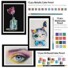 Load image into Gallery viewer, KALOLR YW-PC083  83 in 1 Portable Sketch Tool Water-Soluble Color Lead Metal Color Lead Combination Sketch Drawing Set, YW-PC083