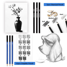 Load image into Gallery viewer, KALOLR YW-PC083  83 in 1 Portable Sketch Tool Water-Soluble Color Lead Metal Color Lead Combination Sketch Drawing Set, YW-PC083