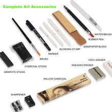 Load image into Gallery viewer, KALOLR YW-PC083  83 in 1 Portable Sketch Tool Water-Soluble Color Lead Metal Color Lead Combination Sketch Drawing Set, YW-PC083