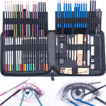 Load image into Gallery viewer, KALOLR YW-PC083  83 in 1 Portable Sketch Tool Water-Soluble Color Lead Metal Color Lead Combination Sketch Drawing Set, YW-PC083