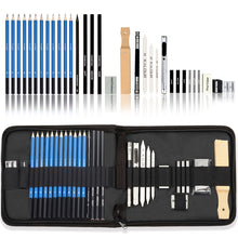 Load image into Gallery viewer, KALOUR 33 in 1 Sketch Pencil Set Beginner Brush Art Supplies, 33 in 1