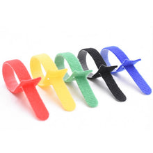 Load image into Gallery viewer, 60 PCS T-Shaped Cable Organizer Belt Nylon Winder Buckle, Length:, 15cm, 20cm, 30cm