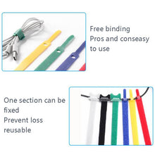 Load image into Gallery viewer, 60 PCS T-Shaped Cable Organizer Belt Nylon Winder Buckle, Length:, 15cm, 20cm, 30cm