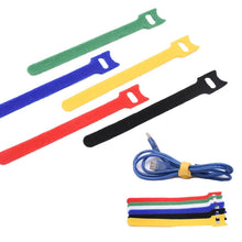 Load image into Gallery viewer, 60 PCS T-Shaped Cable Organizer Belt Nylon Winder Buckle, Length:, 15cm, 20cm, 30cm