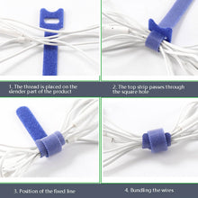 Load image into Gallery viewer, 60 PCS T-Shaped Cable Organizer Belt Nylon Winder Buckle, Length:, 15cm, 20cm, 30cm