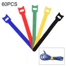 Load image into Gallery viewer, 60 PCS T-Shaped Cable Organizer Belt Nylon Winder Buckle, Length:, 15cm, 20cm, 30cm