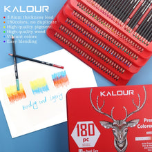 Load image into Gallery viewer, KALOUR 180 Colors Color Lead Set Painted Pencils Art Painting Supplies, 180 Colors Art Painting