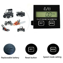 Load image into Gallery viewer, ZSB-03 Chain Saw Tachometer Gasoline Engine Lawn Mower High Tachometer Digital Display Induction Pulse Tachometer, Clip Version, Double Button Clip Version