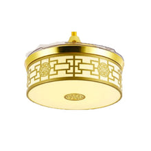 Load image into Gallery viewer, Invisible Crystal Fan LED Chandelier Home Living Room Bedroom Variable Frequency Ceiling Fan Light with Remote Control, 42 inch 115 Three Colors 36W, 42 inch 116 Three Colors 36W, 42 inch 114 Three Colors 36W, 42 inch 112 Three Colors 36W              ...