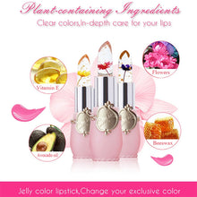 Load image into Gallery viewer, Transparent Changed Color Moisturizer Jelly Flower Long-lasting Lipbalm, light pink, rose red, deep red, yellow, light green, purple