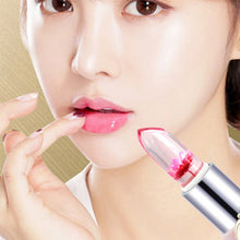 Load image into Gallery viewer, Transparent Changed Color Moisturizer Jelly Flower Long-lasting Lipbalm, light pink, rose red, deep red, yellow, light green, purple