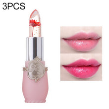 Load image into Gallery viewer, Transparent Changed Color Moisturizer Jelly Flower Long-lasting Lipbalm, light pink, rose red, deep red, yellow, light green, purple