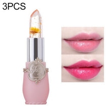 Load image into Gallery viewer, Transparent Changed Color Moisturizer Jelly Flower Long-lasting Lipbalm, light pink, rose red, deep red, yellow, light green, purple