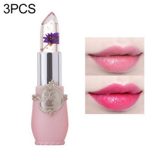 Load image into Gallery viewer, Transparent Changed Color Moisturizer Jelly Flower Long-lasting Lipbalm, light pink, rose red, deep red, yellow, light green, purple
