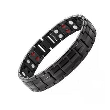 Load image into Gallery viewer, Double Row Magnet Magnetic Therapy Bracelet For Men, Colour: Bronze Full Magnet, Black, White, Gold, Black Full Magnet, Bronze Full Magnet
