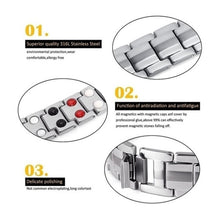 Load image into Gallery viewer, Double Row Magnet Magnetic Therapy Bracelet For Men, Colour: Bronze Full Magnet, Black, White, Gold, Black Full Magnet, Bronze Full Magnet