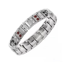 Load image into Gallery viewer, Double Row Magnet Magnetic Therapy Bracelet For Men, Colour: Bronze Full Magnet, Black, White, Gold, Black Full Magnet, Bronze Full Magnet
