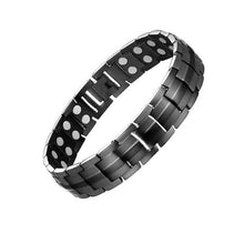 Load image into Gallery viewer, Double Row Magnet Magnetic Therapy Bracelet For Men, Colour: Bronze Full Magnet, Black, White, Gold, Black Full Magnet, Bronze Full Magnet