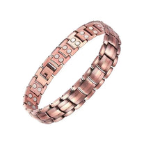 Load image into Gallery viewer, Double Row Magnet Magnetic Therapy Bracelet For Men, Colour: Bronze Full Magnet, Black, White, Gold, Black Full Magnet, Bronze Full Magnet