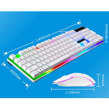 Load image into Gallery viewer, ZGB G21B Colorful Glow USB Wired Keyboard Mouse Set, White, Black