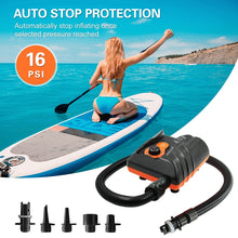 Load image into Gallery viewer, HT-785 Paddle Board 16PSI High Pressure Car Inflatable Pump 12V Electric Air Pump With 6 Connectors, HT-785