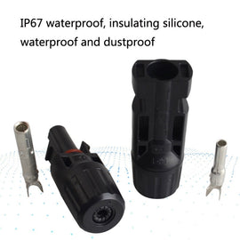 10 Sets MC4 Solar Photovoltaic Connector Waterproof Flame-Retardant Socket, MC4