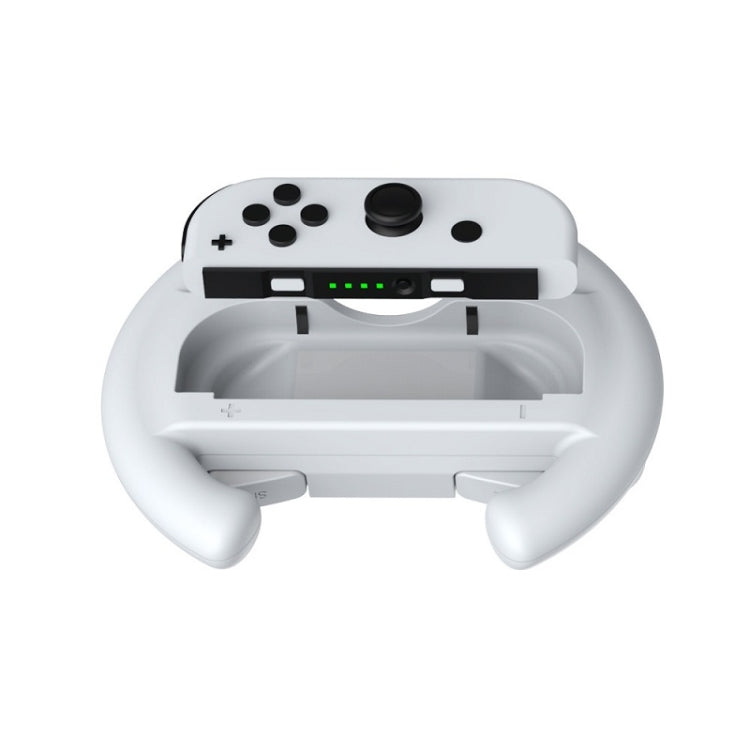 DOBE Left And Right Handle Steering Wheel For Switch OLED / Switch, Specification：, White（2PCS/Pack）, Black（2PCS/Pack）, Red + Blue（2PCS/Pack）