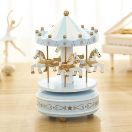 Sky City Carousel Clockwork Music Box Couples Birthday Gift