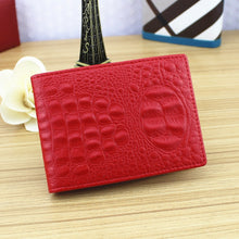 Load image into Gallery viewer, Crocodile Pattern Driver License Cover Universal Driver License Holder Card Slot ID Card Holder, Blue, Black, White, Orange, Red, Pink, Rose Red
