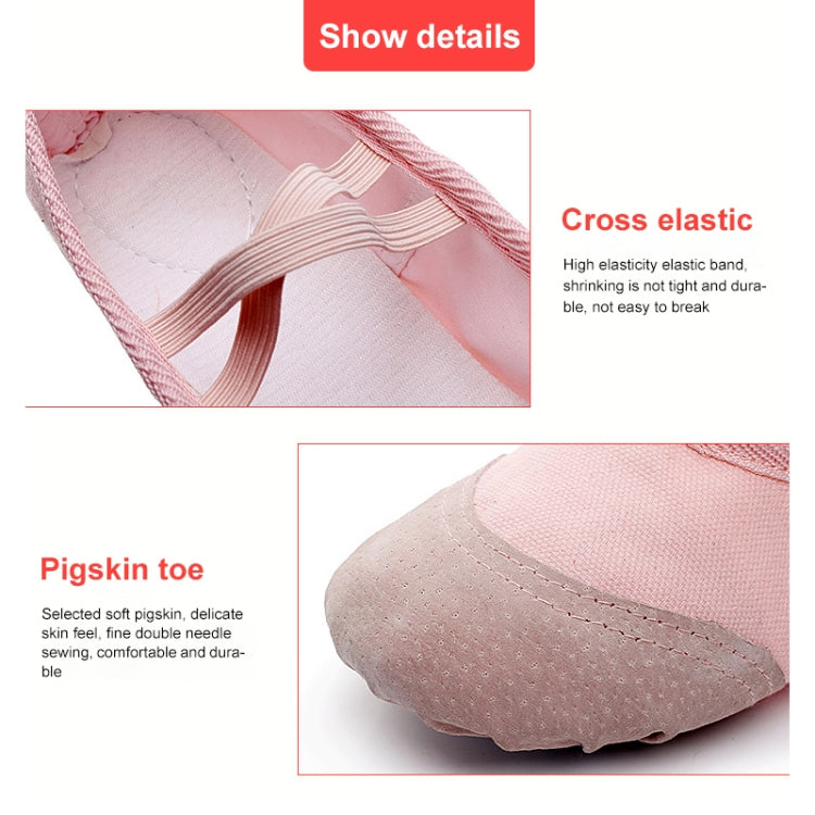 Flats Soft Ballet Shoes Latin Yoga Dance Sport Shoes for Children & Adult, 32, 33, 34, 35, 36, 37, 38, 39, 40