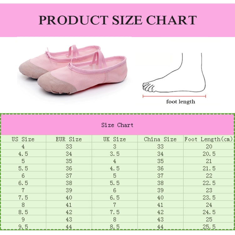 Flats Soft Ballet Shoes Latin Yoga Dance Sport Shoes for Children & Adult, 32, 33, 34, 35, 36, 37, 38, 39, 40