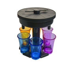 Load image into Gallery viewer, 6 Cups Wine Dispenser Automatic Diversion Wine Pourer With Game Turntable, Style:, Round Pink with Transparent Cup, Round Pink with Color Cup, Round Blue with Transparent Cup, Round Blue with Color Cup, Round Gray with Transparent Cup                  ...