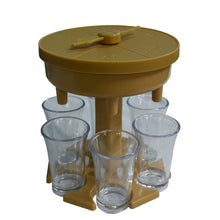 Load image into Gallery viewer, 6 Cups Wine Dispenser Automatic Diversion Wine Pourer With Game Turntable, Style:, Round Pink with Transparent Cup, Round Pink with Color Cup, Round Blue with Transparent Cup, Round Blue with Color Cup, Round Gray with Transparent Cup                  ...