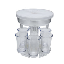 Load image into Gallery viewer, 6 Cups Wine Dispenser Automatic Diversion Wine Pourer With Game Turntable, Style:, Round Pink with Transparent Cup, Round Pink with Color Cup, Round Blue with Transparent Cup, Round Blue with Color Cup, Round Gray with Transparent Cup                  ...