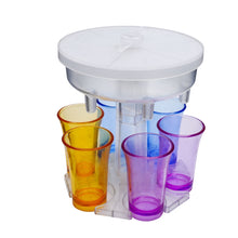 Load image into Gallery viewer, 6 Cups Wine Dispenser Automatic Diversion Wine Pourer With Game Turntable, Style:, Round Pink with Transparent Cup, Round Pink with Color Cup, Round Blue with Transparent Cup, Round Blue with Color Cup, Round Gray with Transparent Cup                  ...