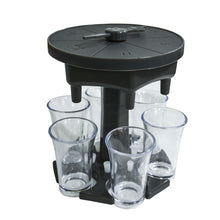 Load image into Gallery viewer, 6 Cups Wine Dispenser Automatic Diversion Wine Pourer With Game Turntable, Style:, Round Pink with Transparent Cup, Round Pink with Color Cup, Round Blue with Transparent Cup, Round Blue with Color Cup, Round Gray with Transparent Cup                  ...