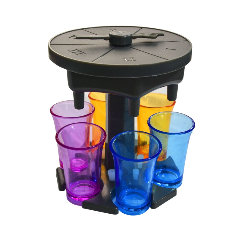 6 Cups Wine Dispenser Automatic Diversion Wine Pourer With Game Turntable, Style:, Round Pink with Transparent Cup, Round Pink with Color Cup, Round Blue with Transparent Cup, Round Blue with Color Cup, Round Gray with Transparent Cup                  ...