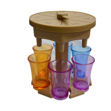 Load image into Gallery viewer, 6 Cups Wine Dispenser Automatic Diversion Wine Pourer With Game Turntable, Style:, Round Pink with Transparent Cup, Round Pink with Color Cup, Round Blue with Transparent Cup, Round Blue with Color Cup, Round Gray with Transparent Cup                  ...