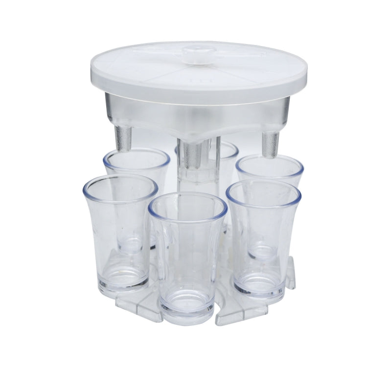 6 Cups Wine Dispenser Automatic Diversion Wine Pourer With Game Turntable, Style:, Round Pink with Transparent Cup, Round Pink with Color Cup, Round Blue with Transparent Cup, Round Blue with Color Cup, Round Gray with Transparent Cup                  ...