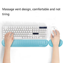Load image into Gallery viewer, Baona Silicone Memory Cotton Wrist Pad Massage Hole Keyboard Mouse Pad, Style:, Mouse Pad (Blue), Mouse Pad (Gray), Mouse Pad (Black), Mouse Pad (Pink), Medium Keyboard Rest (Blue), Medium Keyboard Rest (Gray), Medium Keyboard Rest (Black)             ...