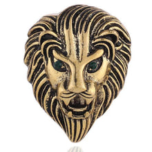 Load image into Gallery viewer, Personality Creative Lion Brooches Retro Alloy Animal Badge Coat Suit Chest Blossom, Lion(Silver), Lion(Golden)