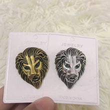 Load image into Gallery viewer, Personality Creative Lion Brooches Retro Alloy Animal Badge Coat Suit Chest Blossom, Lion(Silver), Lion(Golden)
